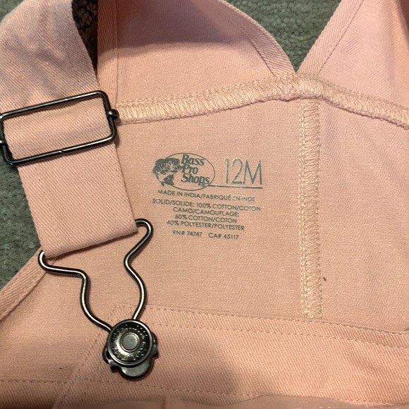 Pink & Camo Baby Girl Overall Dress 12m.    NEW w/o tags - Picture 3 of 3